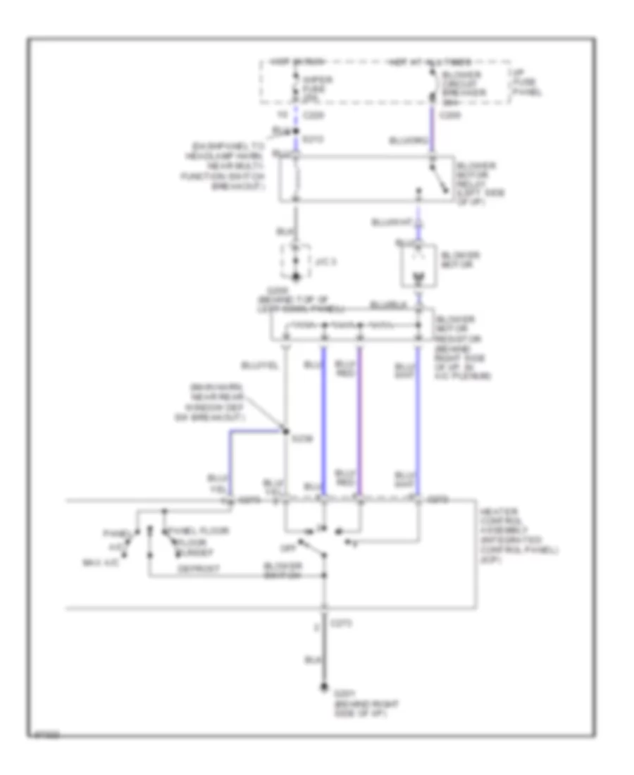 Heater Wiring Diagram for Ford Escort LX 1997