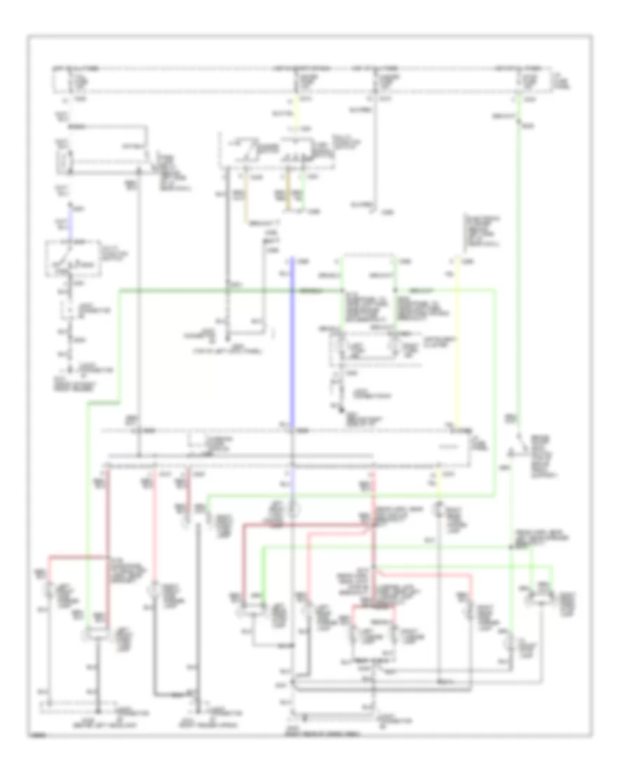 Exterior Lamps Wiring Diagram, Wagon for Ford Escort LX 1997