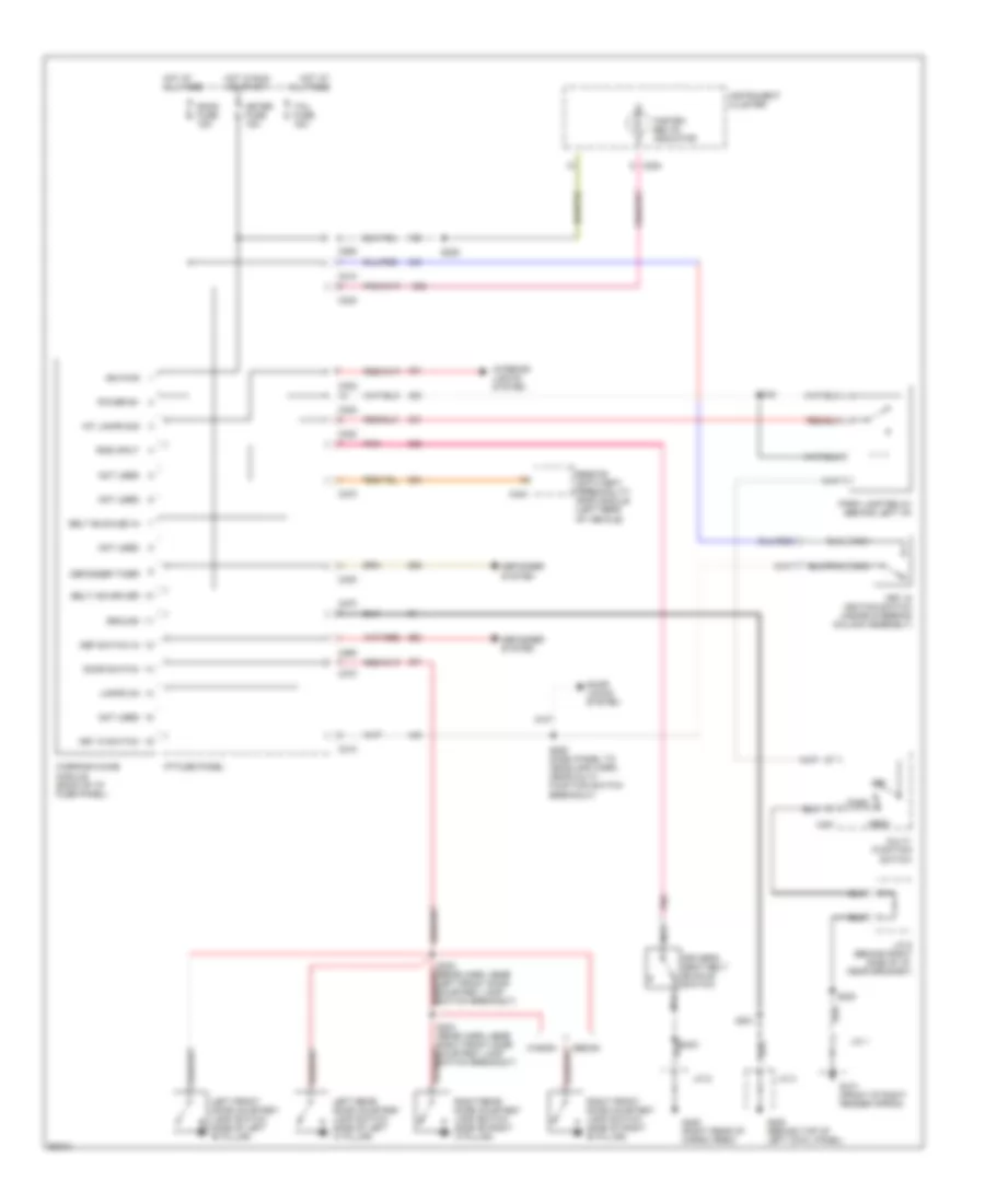 Warning System Wiring Diagrams for Ford Escort LX 1997