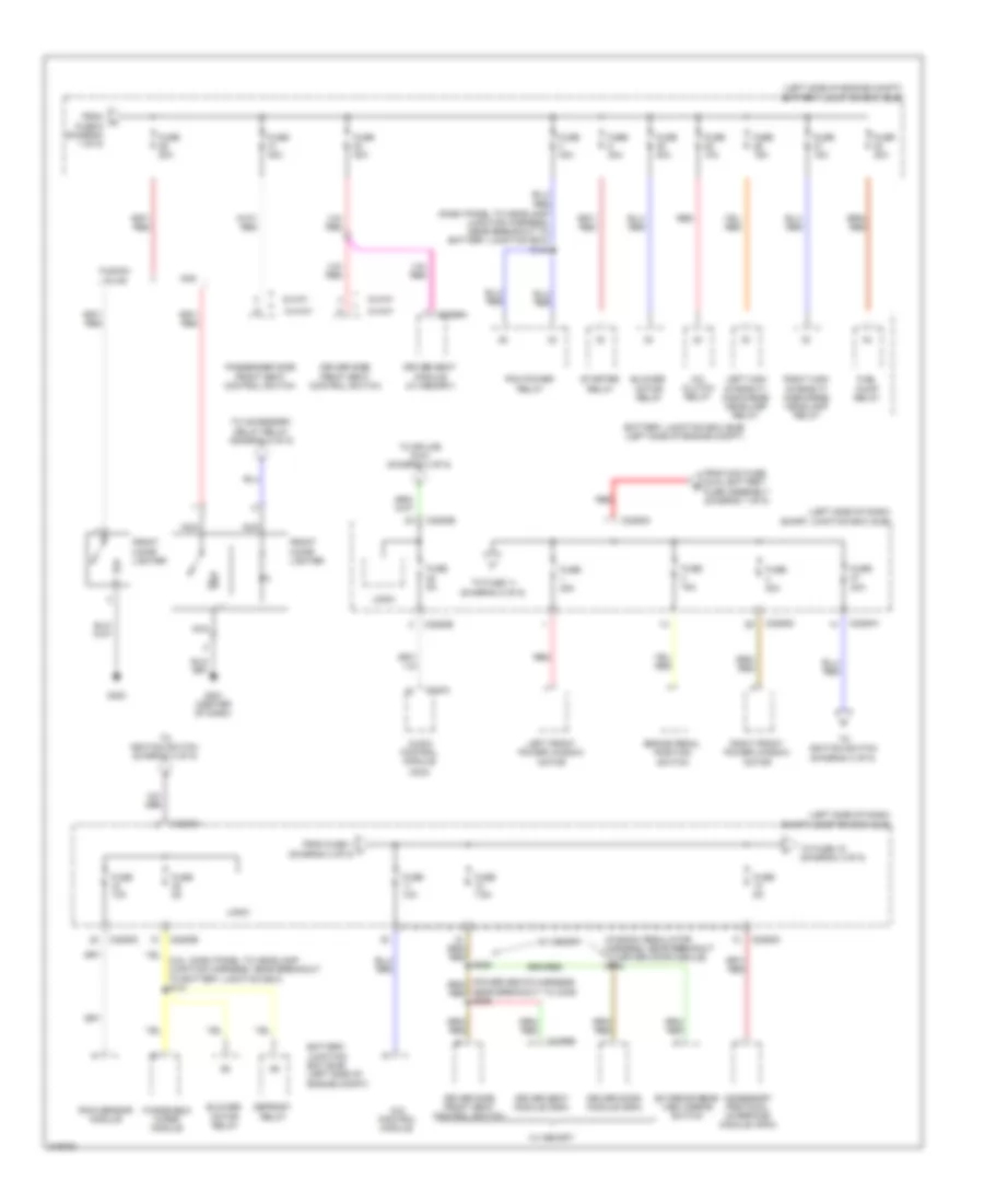 Power Distribution Wiring Diagram, Except Hybrid (2 of 5) for Ford Fusion Hybrid 2010