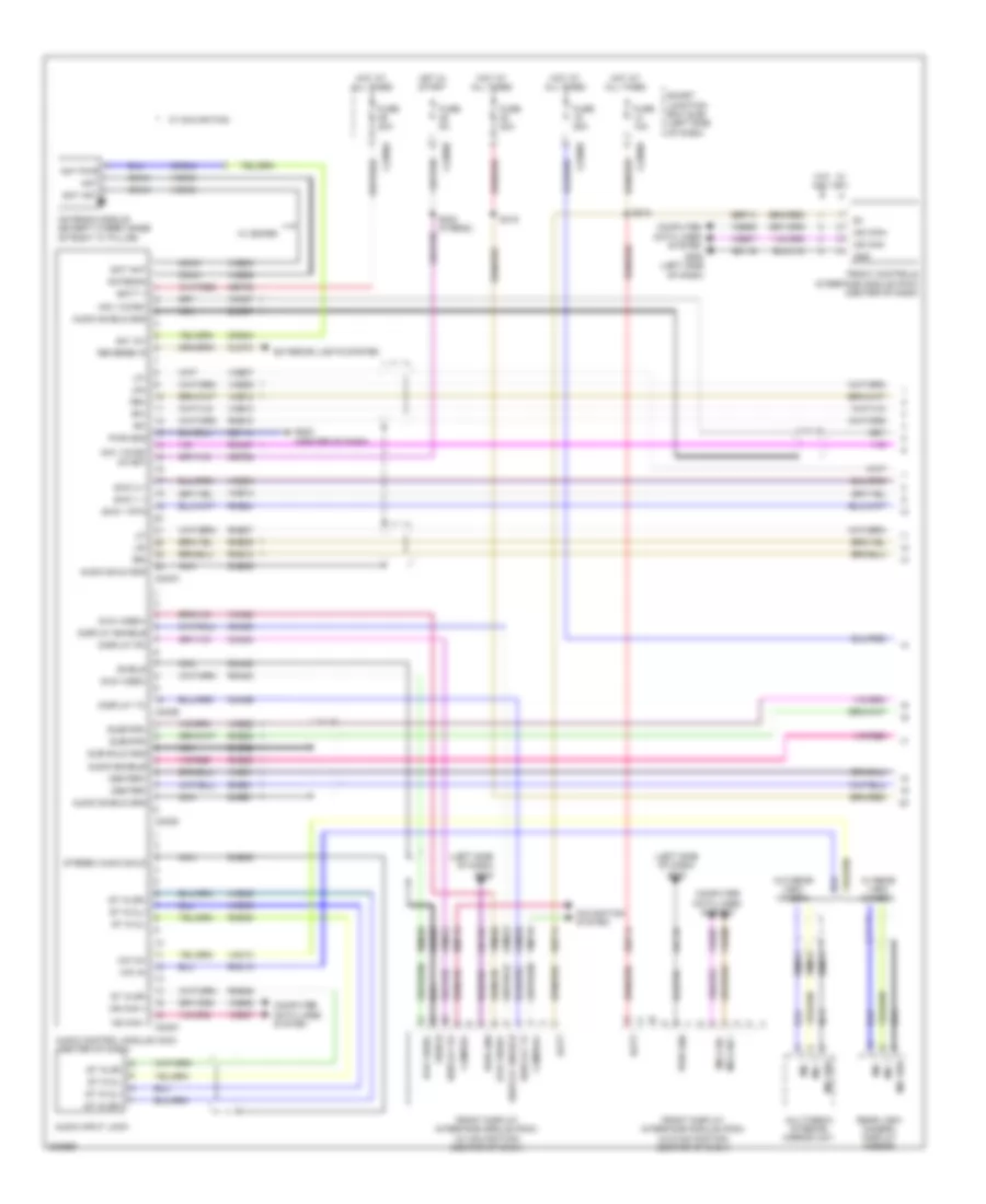 SONY Radio Wiring Diagram 1 of 2 for Ford Fusion Hybrid 2010