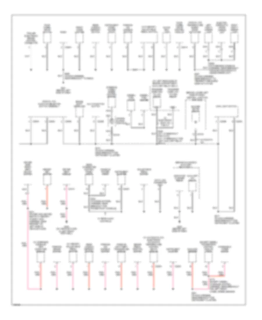 Ground Distribution Wiring Diagram 2 of 4 for Ford Excursion 2004