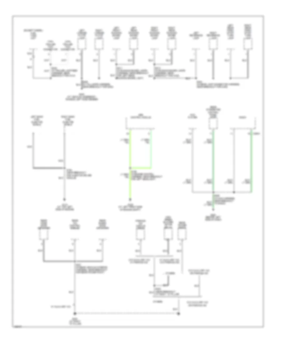 Ground Distribution Wiring Diagram (3 of 4) for Ford Excursion 2004