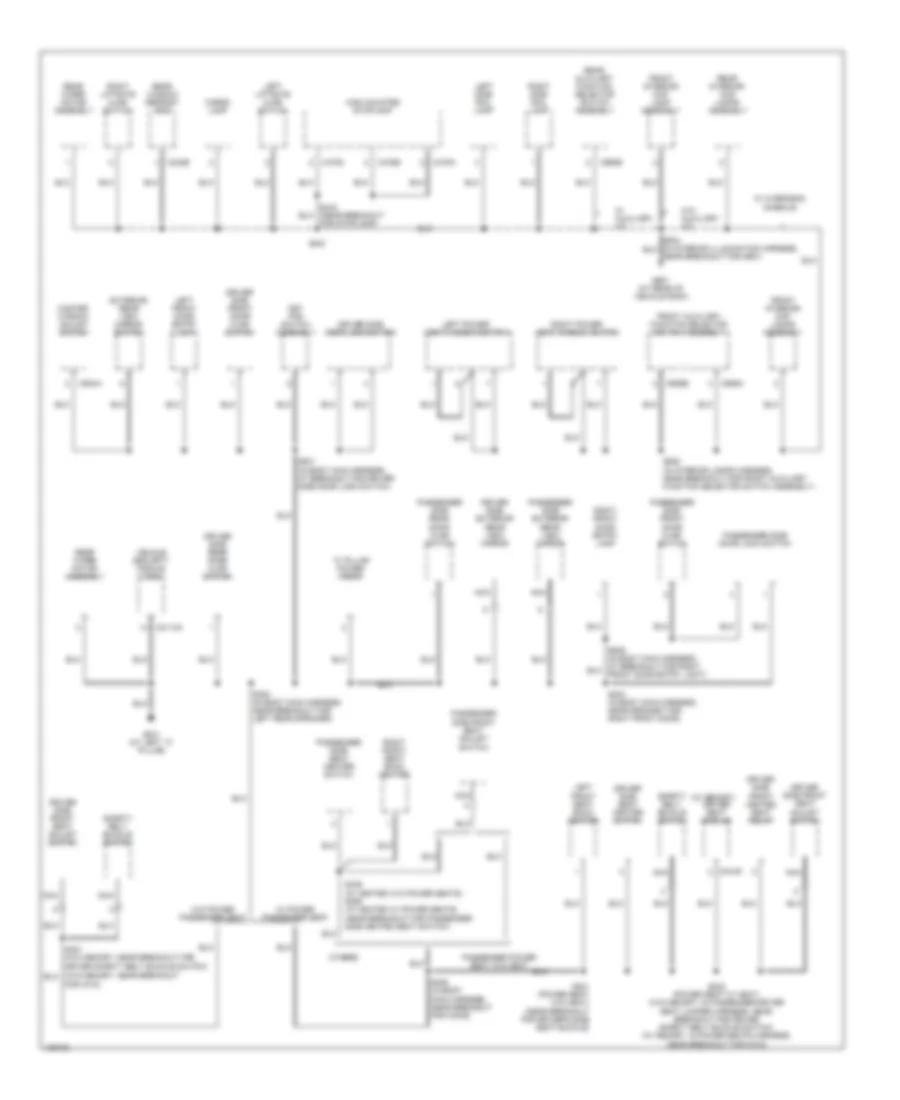 Ground Distribution Wiring Diagram 4 of 4 for Ford Excursion 2004