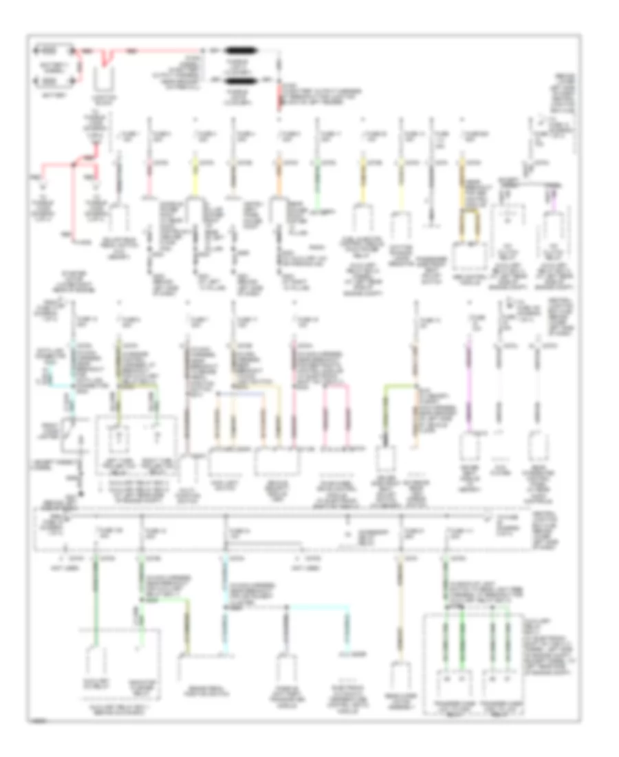 Power Distribution Wiring Diagram 1 of 4 for Ford Excursion 2004