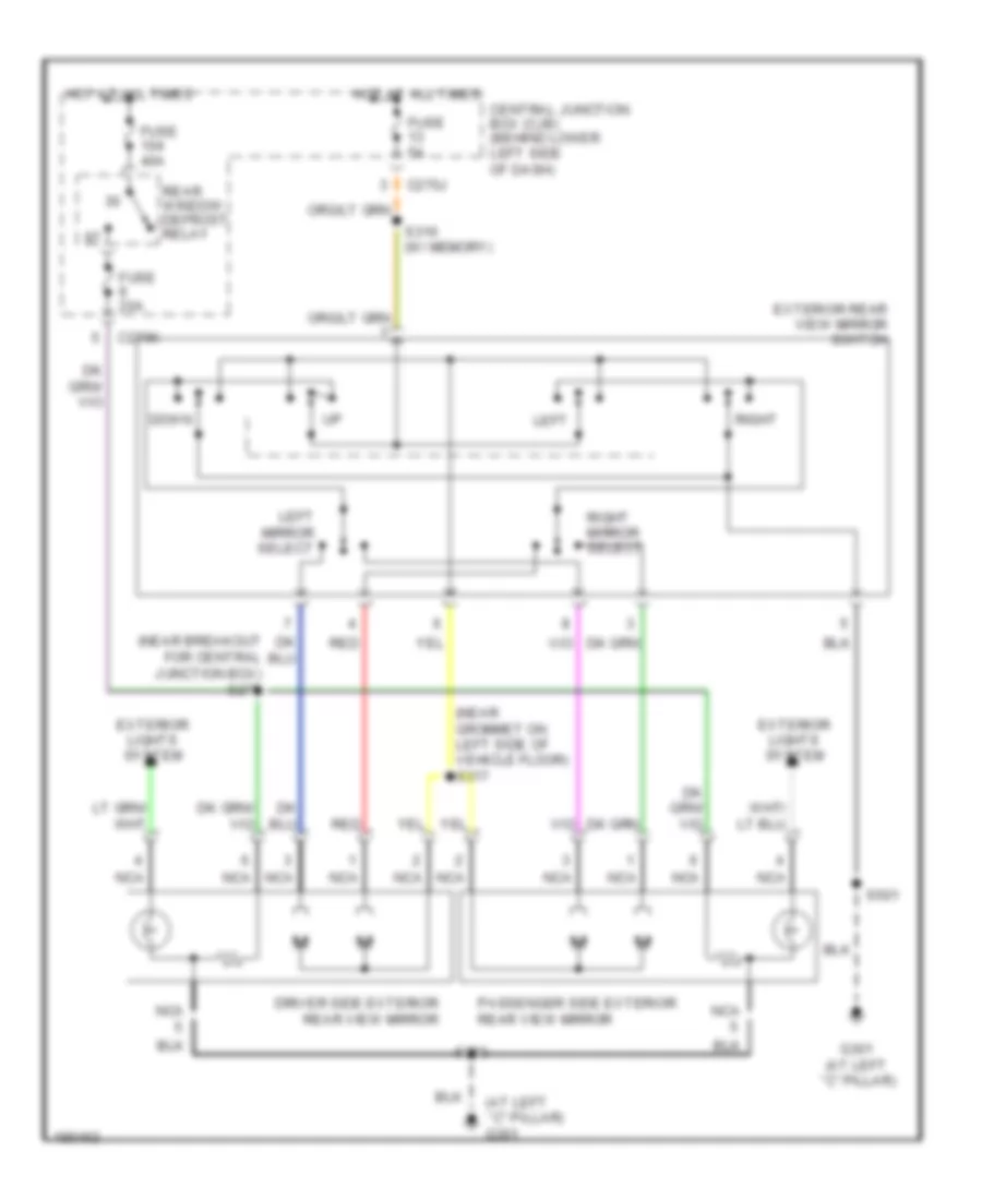 Power Mirrors Wiring Diagram for Ford Excursion 2004