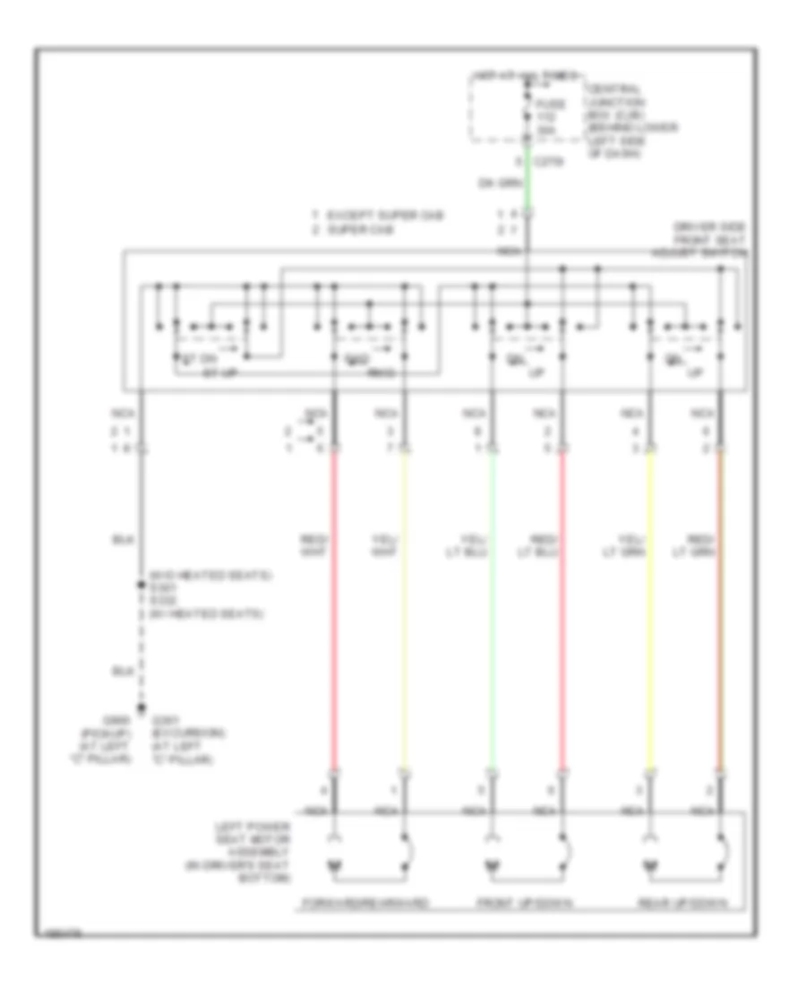 Driver Power Seat Wiring Diagram for Ford Excursion 2004