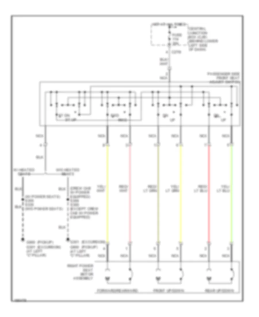 Passenger Power Seat Wiring Diagram for Ford Excursion 2004