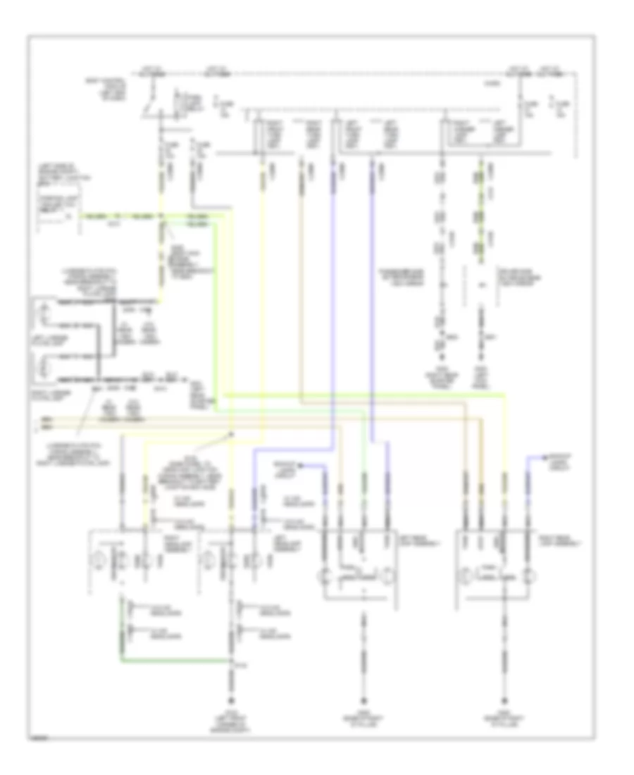 Exterior Lamps Wiring Diagram Except Police 2 of 2 for Ford Explorer 2013