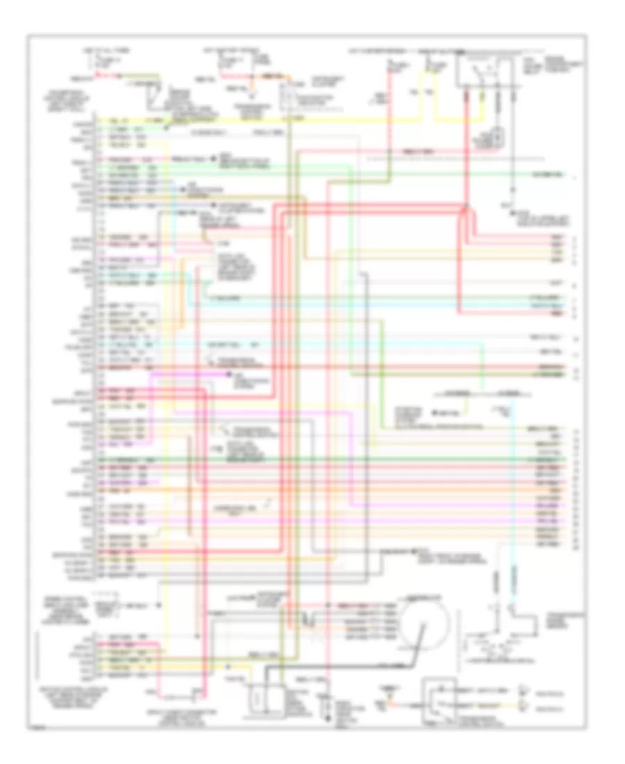 5.8L, Engine Performance Wiring Diagrams, Except California (1 of 2) for Ford F-Super Duty 1995