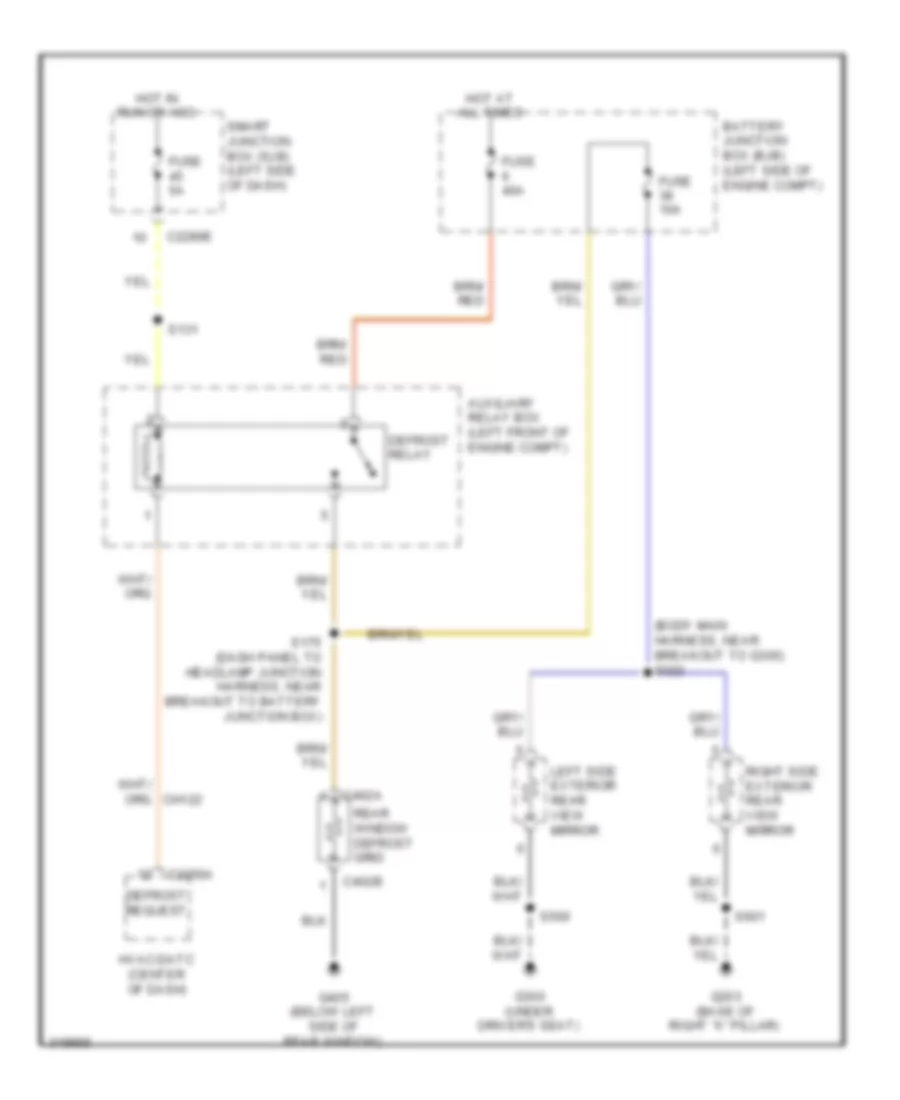 Defoggers Wiring Diagram, Hybrid for Ford Fusion S 2010