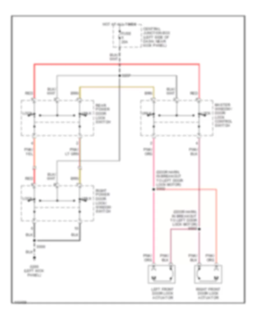 Door Lock Wiring Diagram Cutaway Chassis for Ford Econoline E350 Super Duty 2001