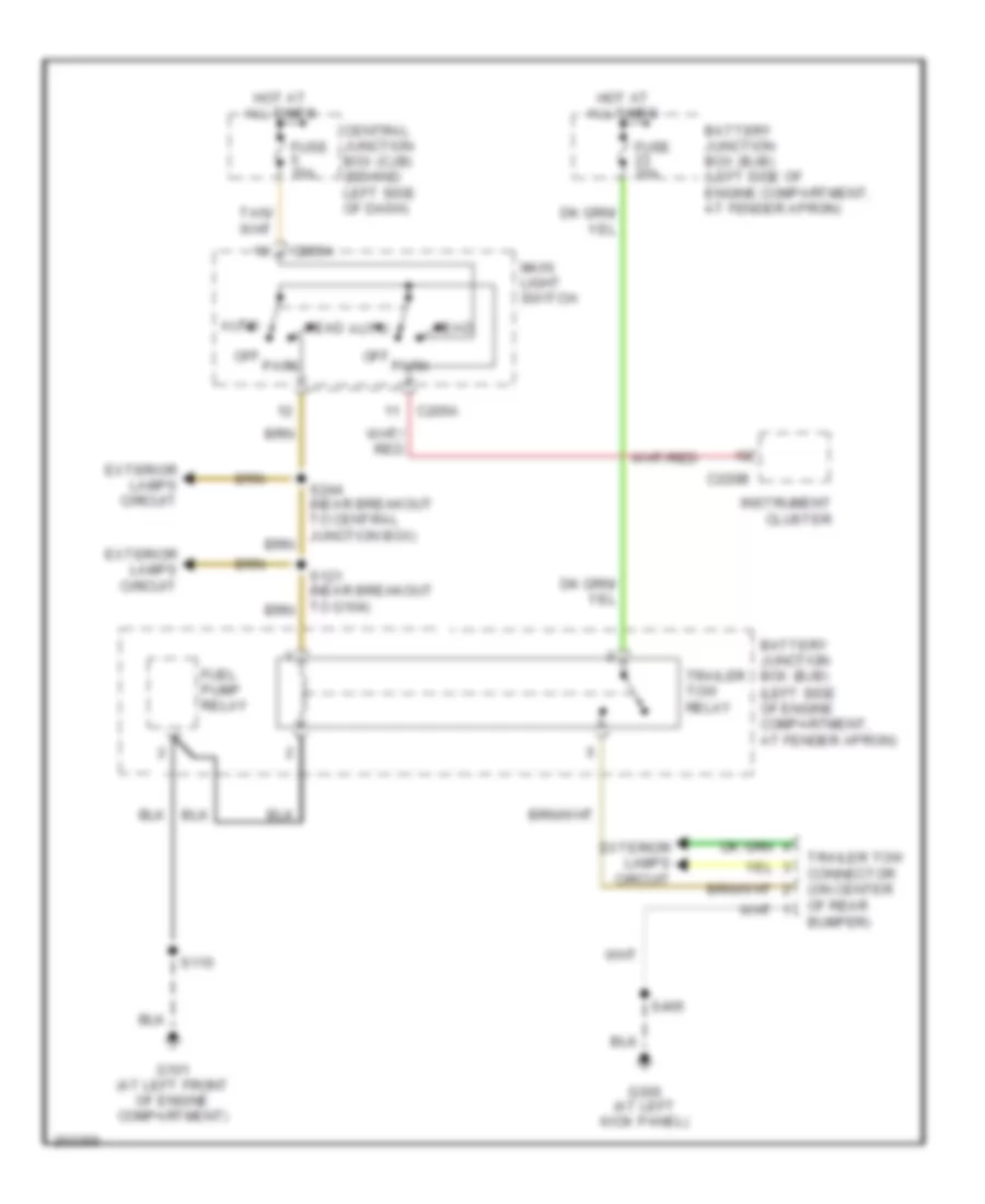 Trailer Tow Wiring Diagram for Ford Explorer Sport Trac 2005