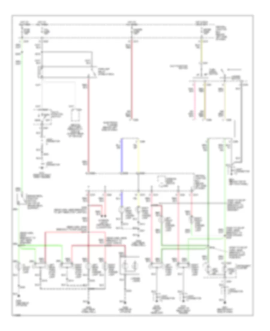 Exterior Lamps Wiring Diagram, Wagon for Ford Escort SE 1999