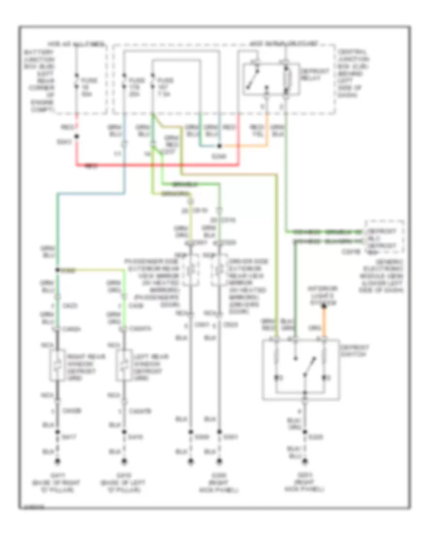 Defoggers Wiring Diagram for Ford Transit Connect 2011