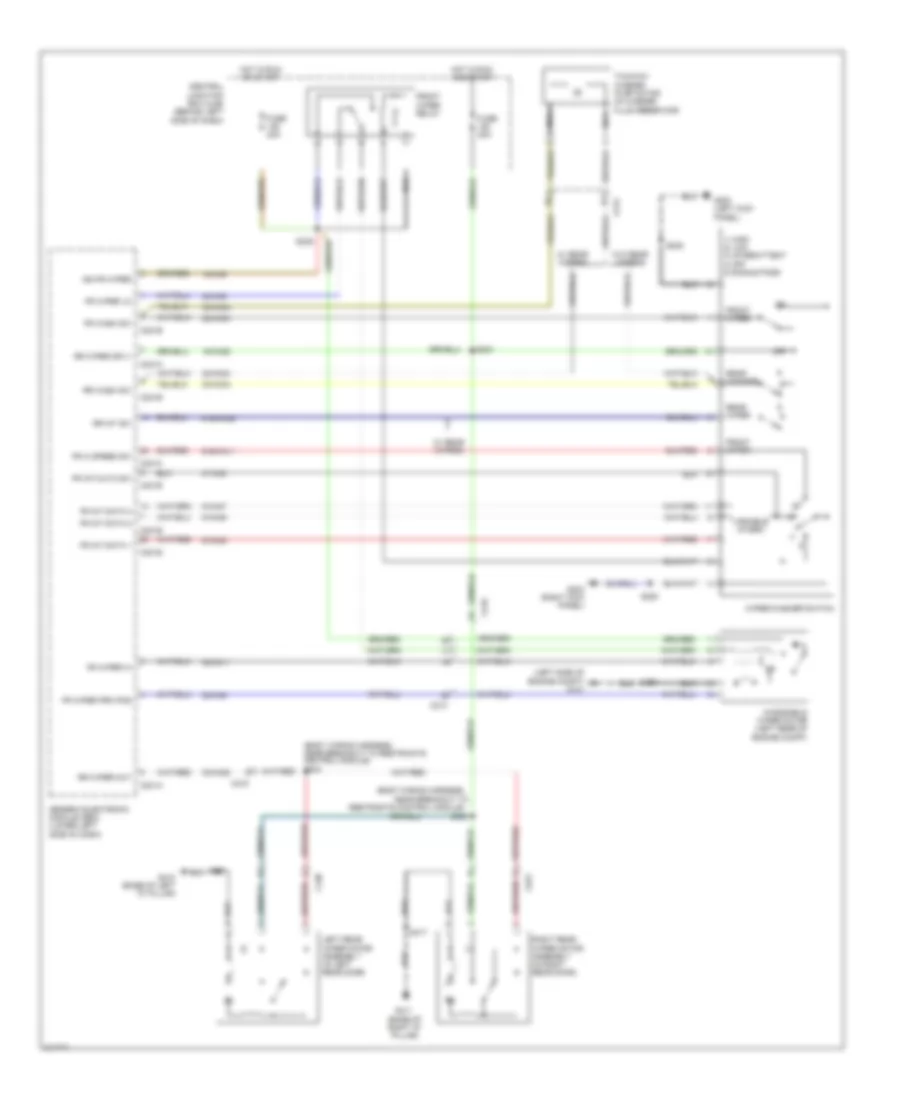 Электросхема стеклоочистителя, дворников и омывателя для Ford Transit Connect 2011
