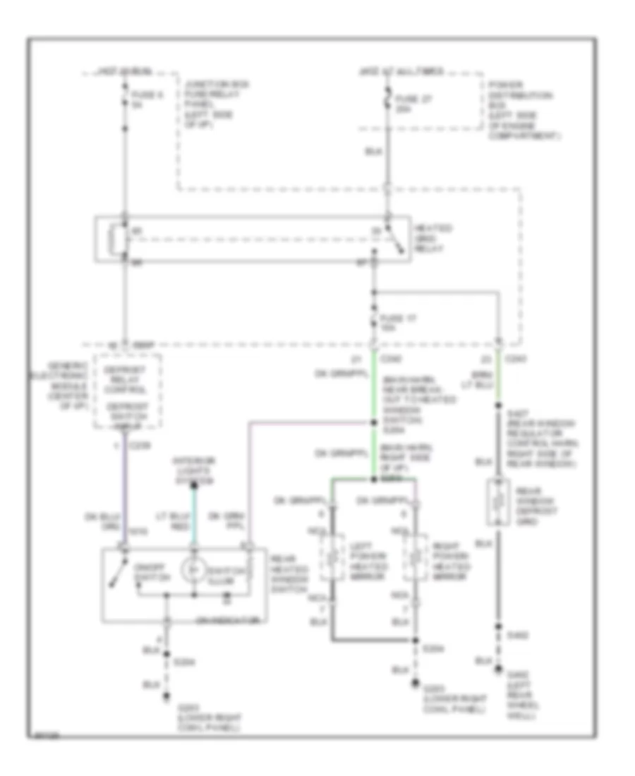 Defogger Wiring Diagram for Ford Expedition 1997