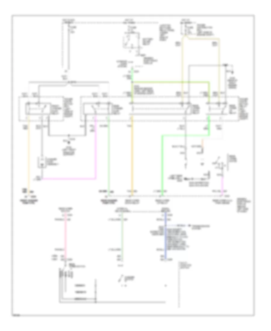 Rear Wiper Washer Wiring Diagram for Ford Expedition 1997