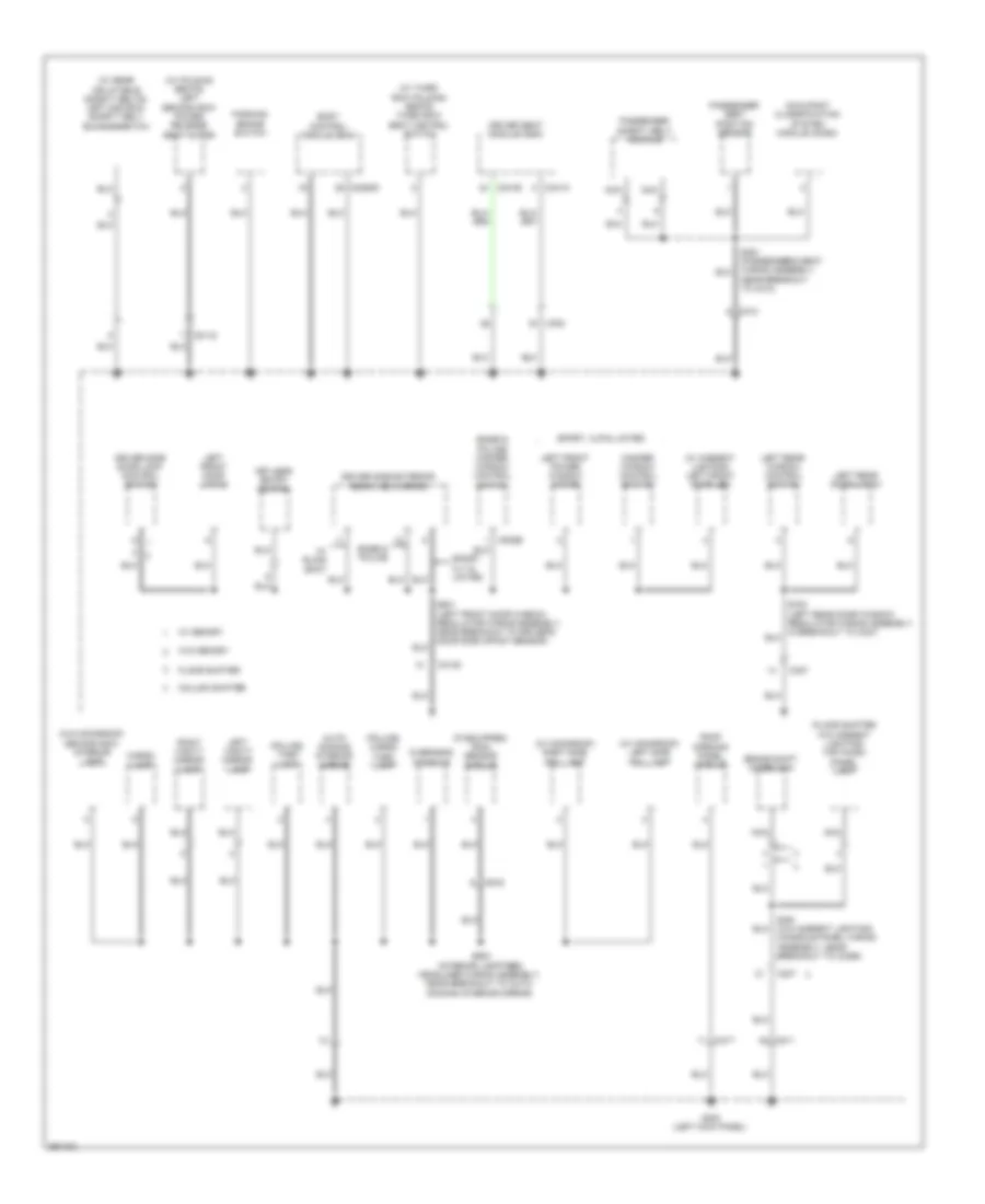 Ground Distribution Wiring Diagram (3 of 6) for Ford Explorer Limited 2013