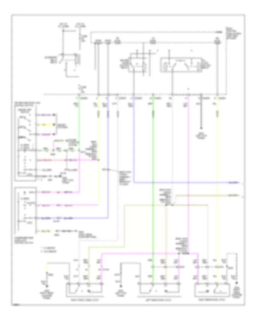 Power Door Locks Wiring Diagram, without Intelligent Access (1 of 2) for Ford Explorer Limited 2013