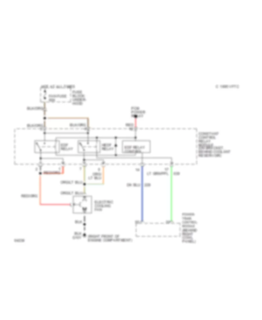 5.0L, Cooling Fan Wiring Diagram for Ford Mustang 1995