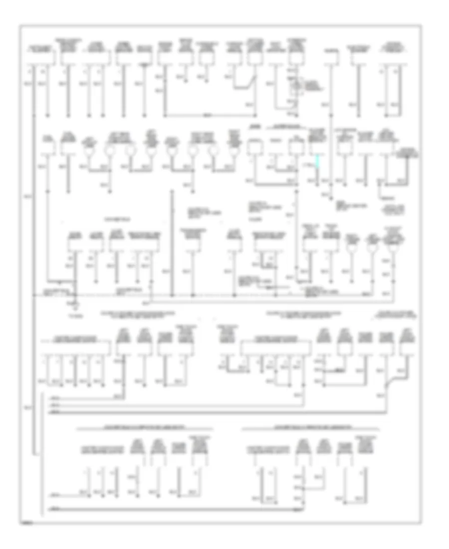 Ground Distribution Wiring Diagram (2 of 3) for Ford Mustang 1995