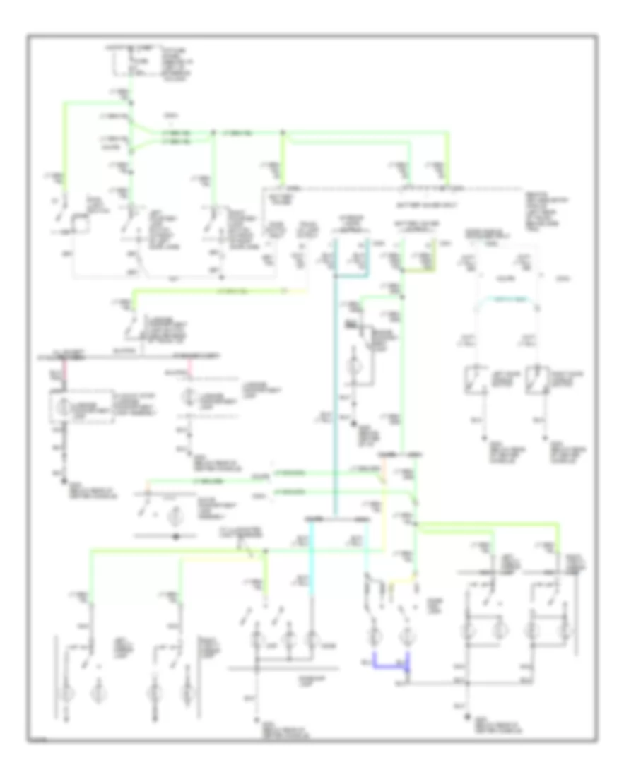 Courtesy Lamps Wiring Diagram with Remote Keyless Entry for Ford Mustang 1995