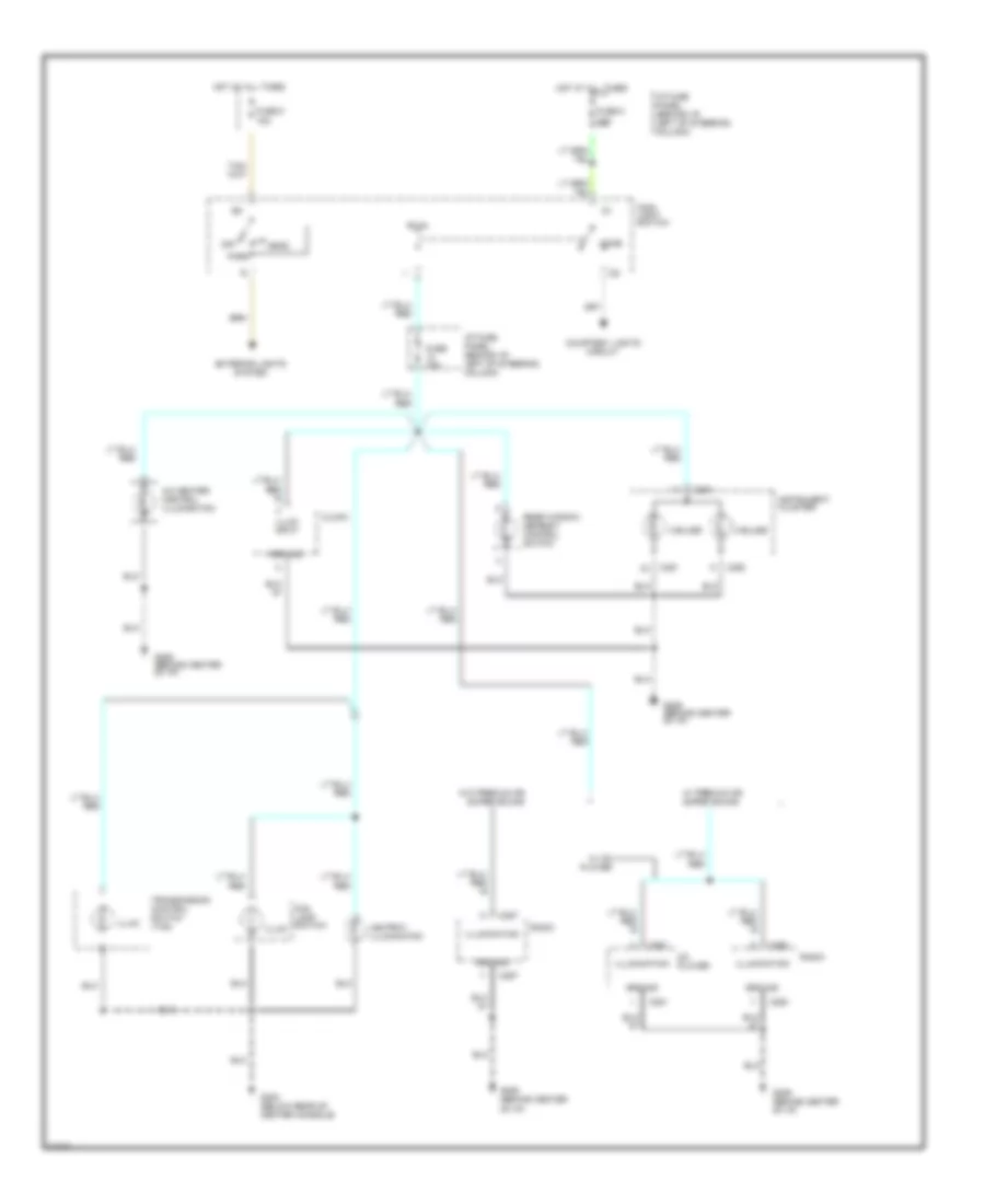 Instrument Illumination Wiring Diagram for Ford Mustang 1995