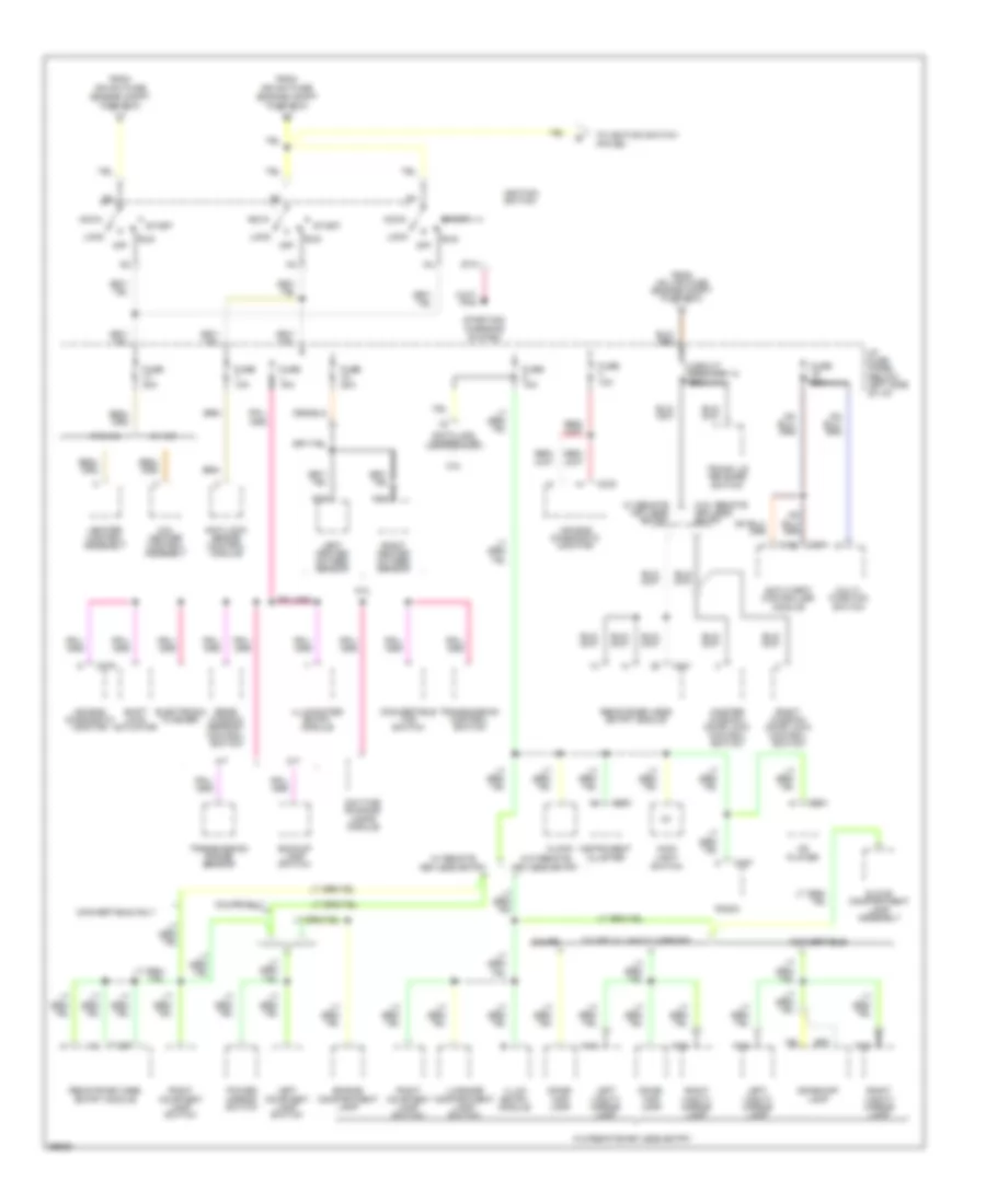 Power Distribution Wiring Diagram 2 of 3 for Ford Mustang 1995