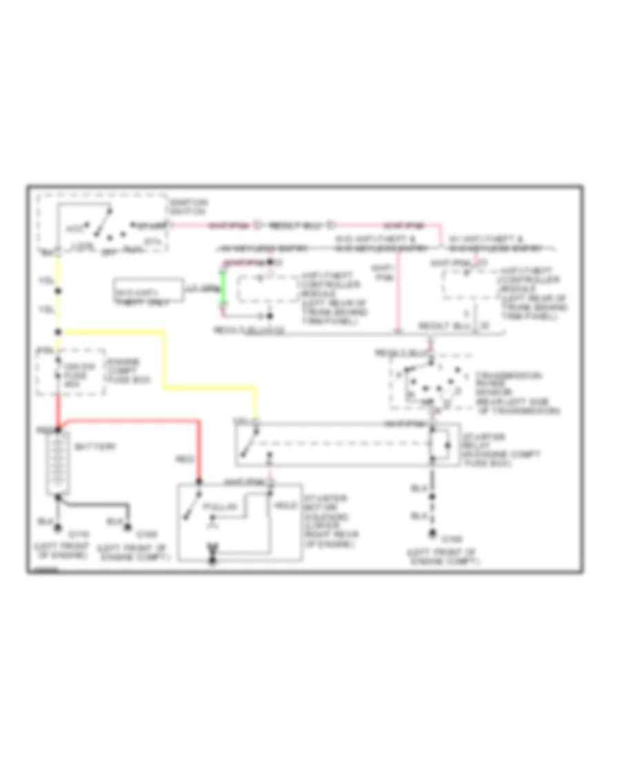 Starting Wiring Diagram, AT for Ford Mustang 1995