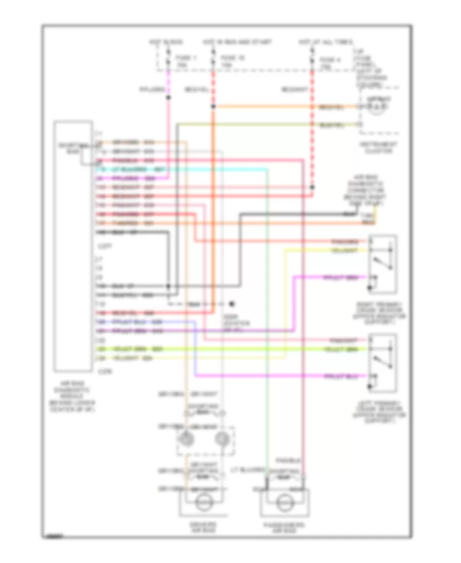 Supplemental Restraint Wiring Diagram for Ford Mustang 1995