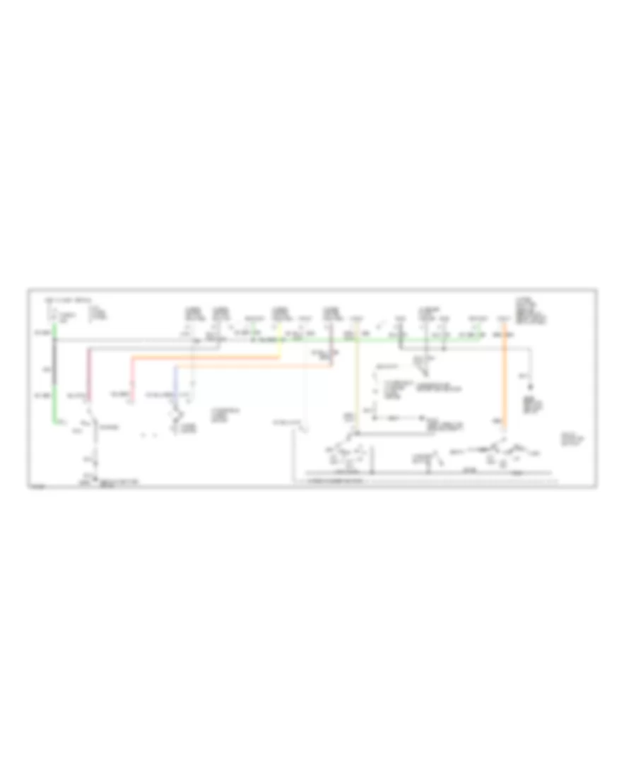 Электросхема стеклоочистителя, дворников и омывателя Интервала для Ford Mustang 1995