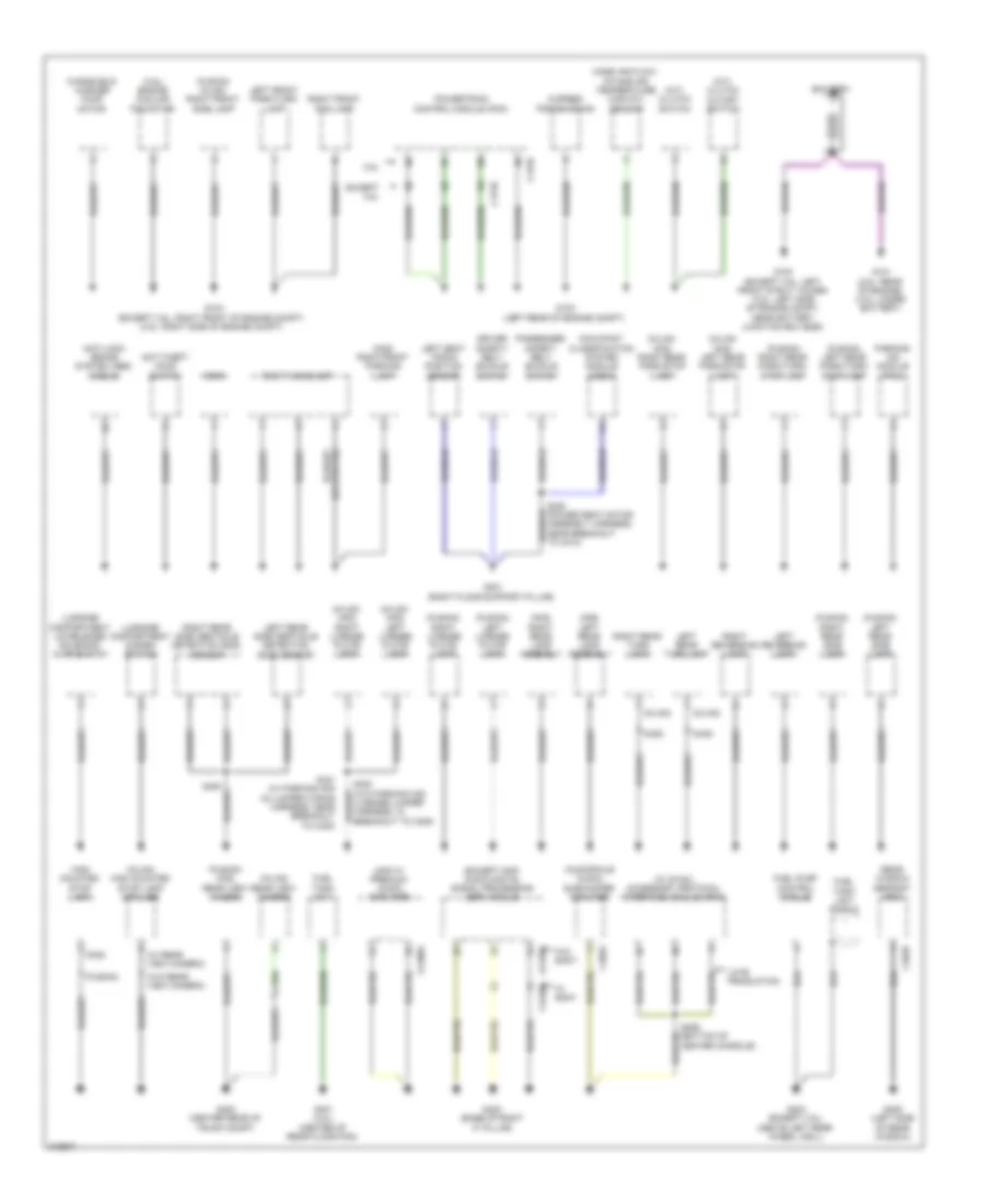 Ground Distribution Wiring Diagram Except Hybrid 3 of 3 for Ford Fusion SE 2010
