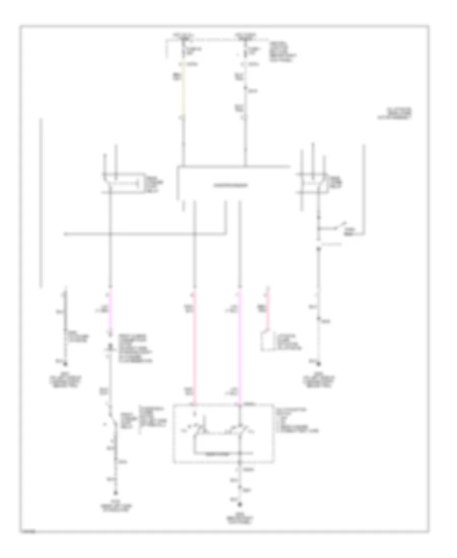 Электросхема заднего стеклоочистителя и омывателя стекла для Ford Expedition 2004
