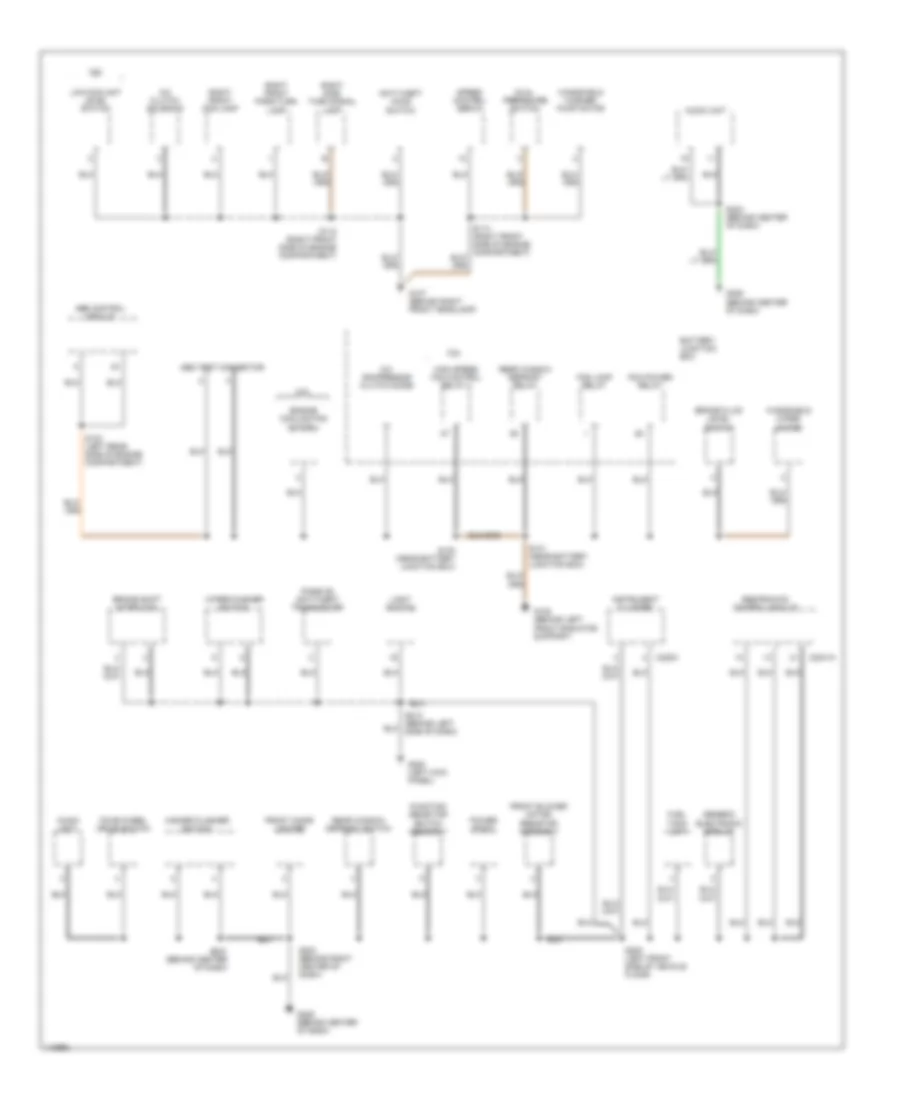 Ground Distribution Wiring Diagram 2 of 3 for Ford Escape 2001