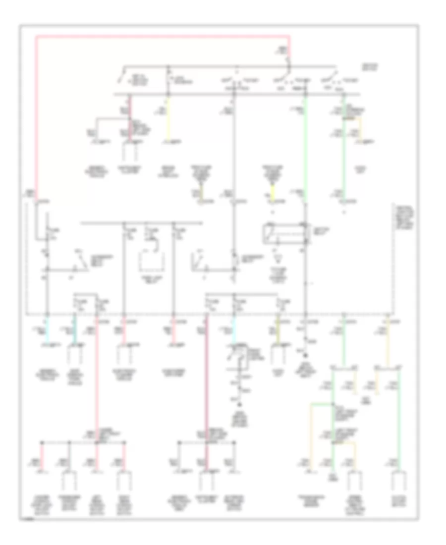 Power Distribution Wiring Diagram 2 of 3 for Ford Escape 2001