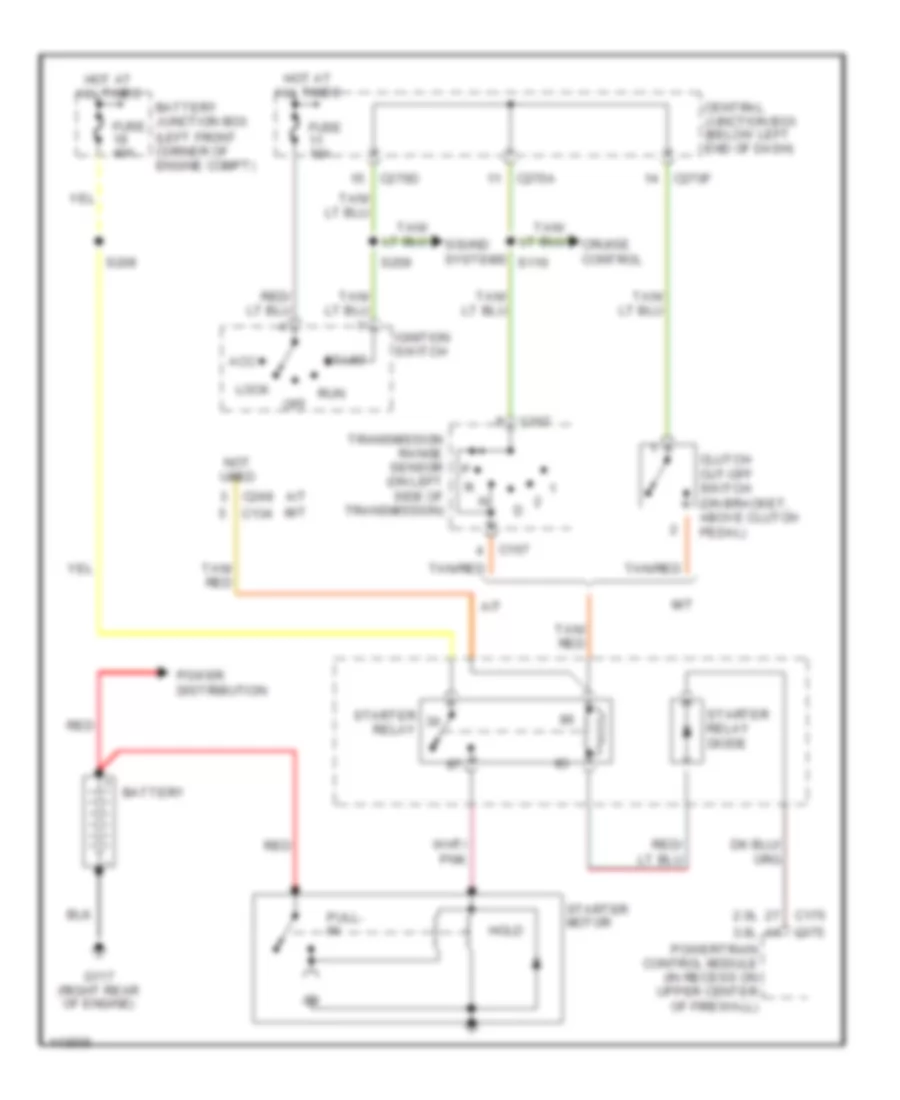 Starting Wiring Diagram for Ford Escape 2001