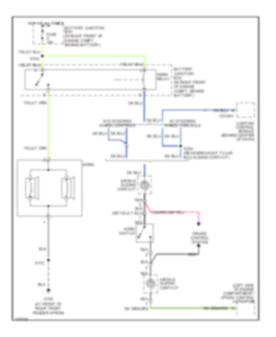 Horn Wiring Diagram for Ford Crown Victoria S 2003