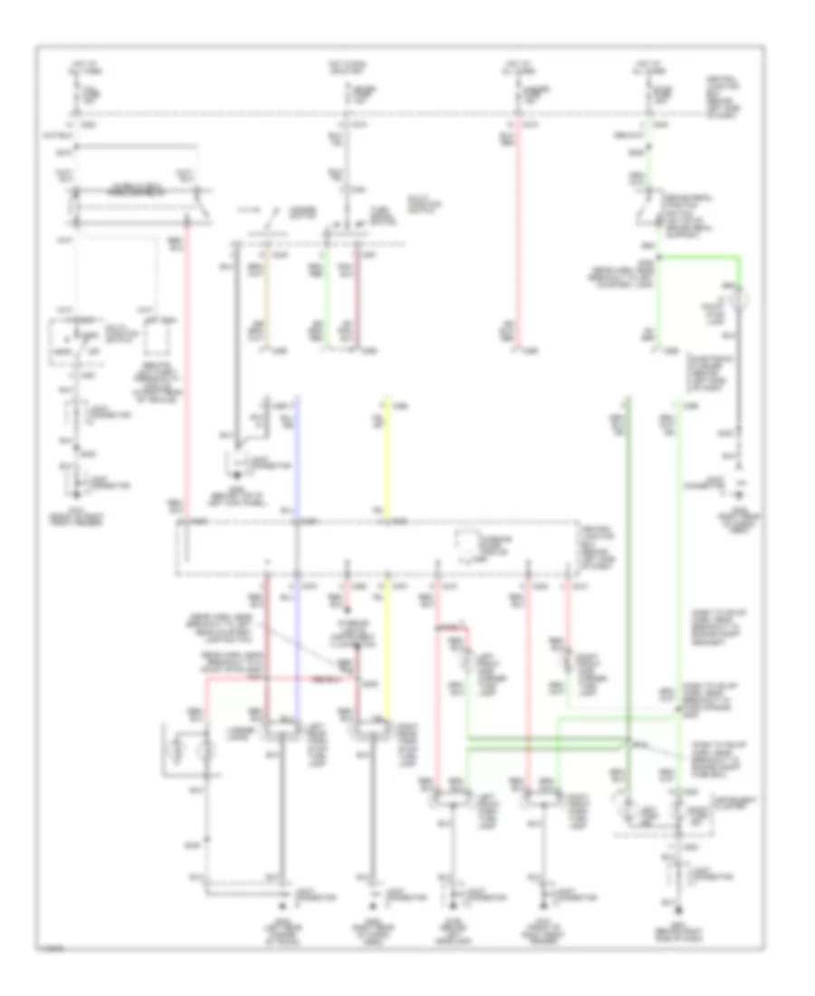 Exterior Lamps Wiring Diagram, Sedan for Ford Escort ZX2 1999