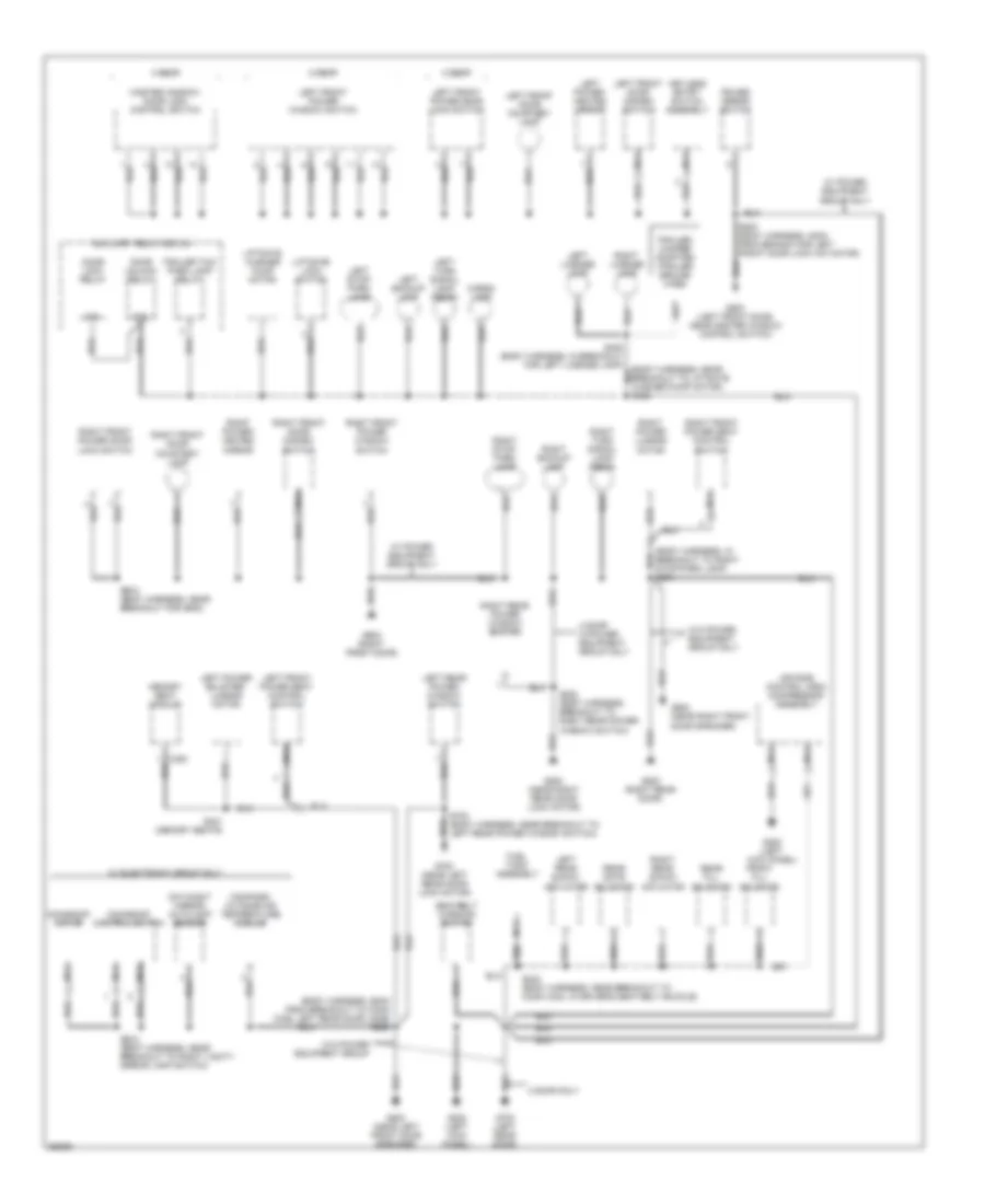 Ground Distribution Wiring Diagram (3 of 4) for Ford Explorer 1997