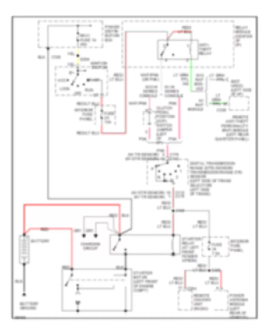 Starting Wiring Diagram, AT for Ford Explorer 1997