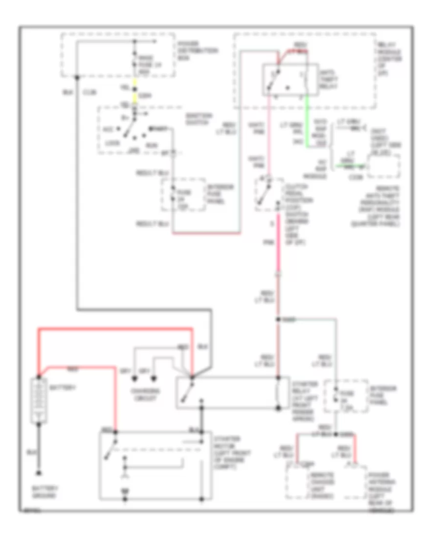 Starting Wiring Diagram, MT for Ford Explorer 1997