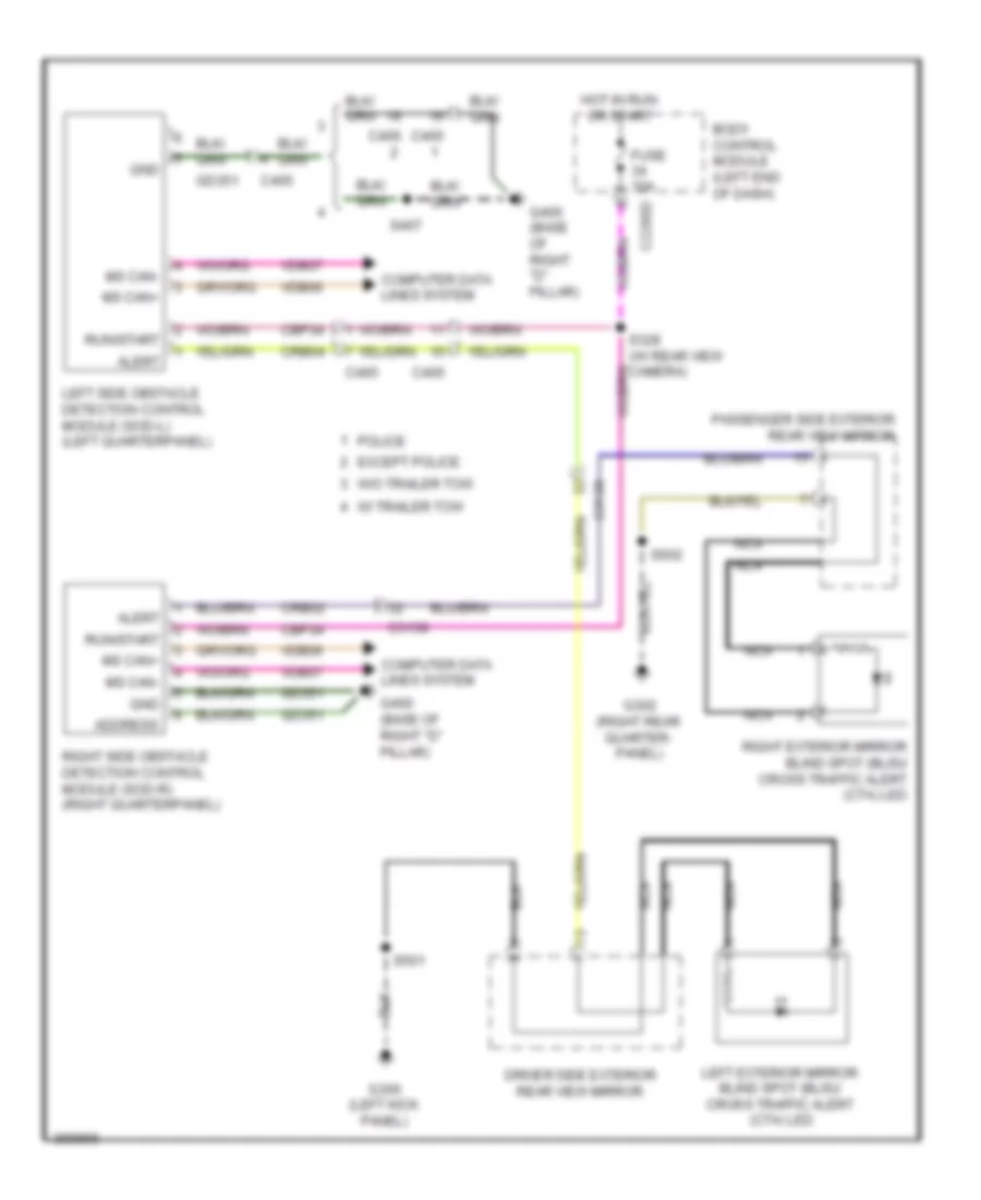 Blind Spot Information System Wiring Diagram for Ford Explorer Police Interceptor 2013
