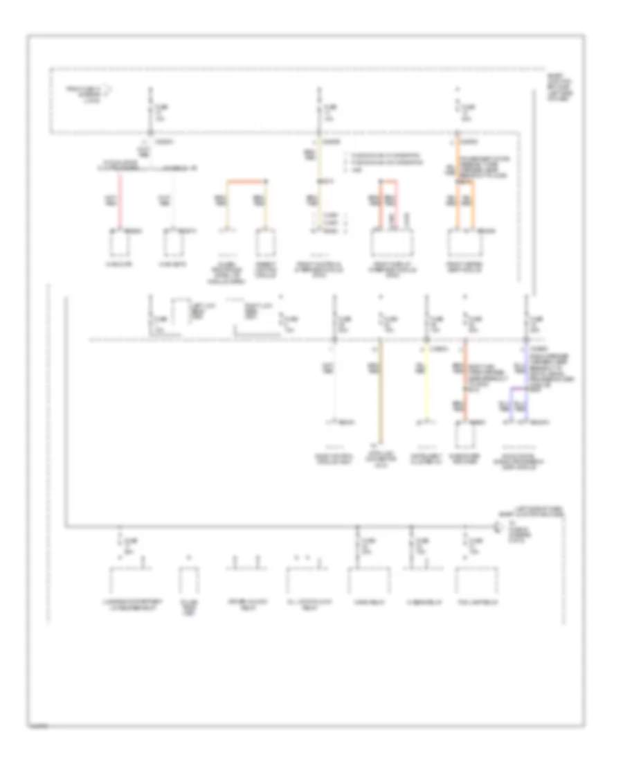 Power Distribution Wiring Diagram, Except Hybrid (4 of 5) for Ford Fusion SEL 2010