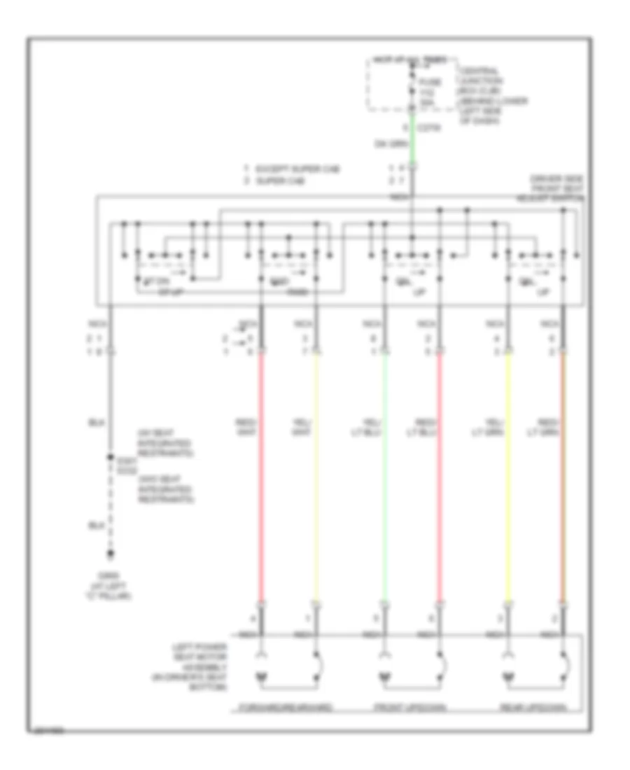Driver Power Seat Wiring Diagram for Ford F450 Super Duty 2005