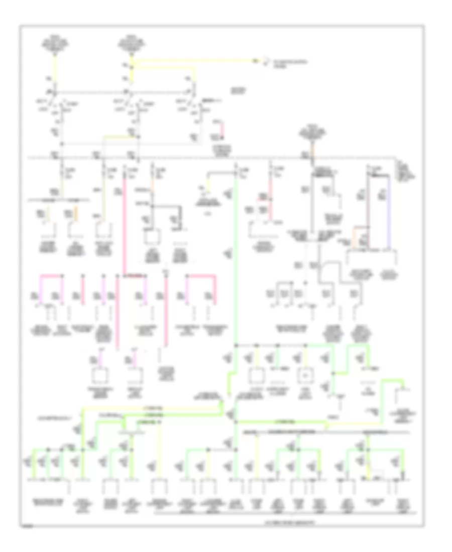 Power Distribution Wiring Diagram 2 of 3 for Ford Mustang Cobra 1995