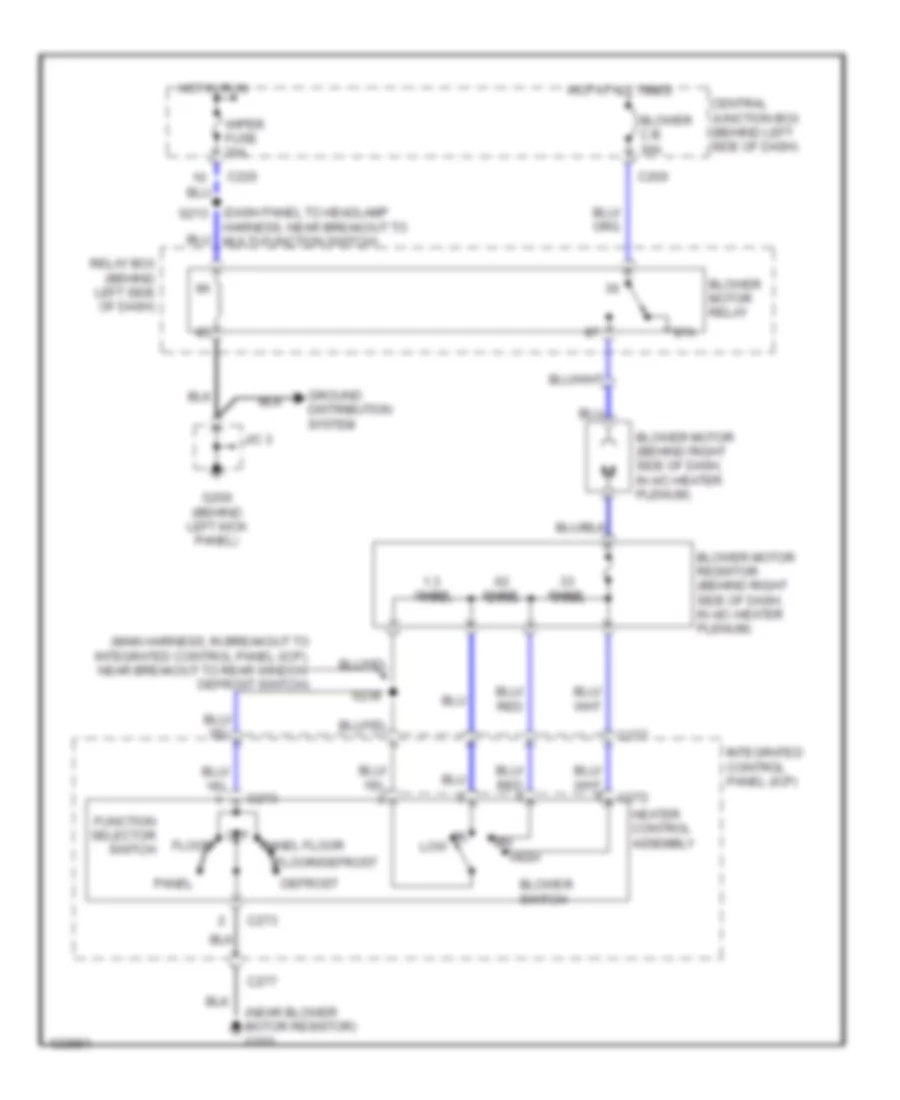 Heater Wiring Diagram for Ford Escort 2001