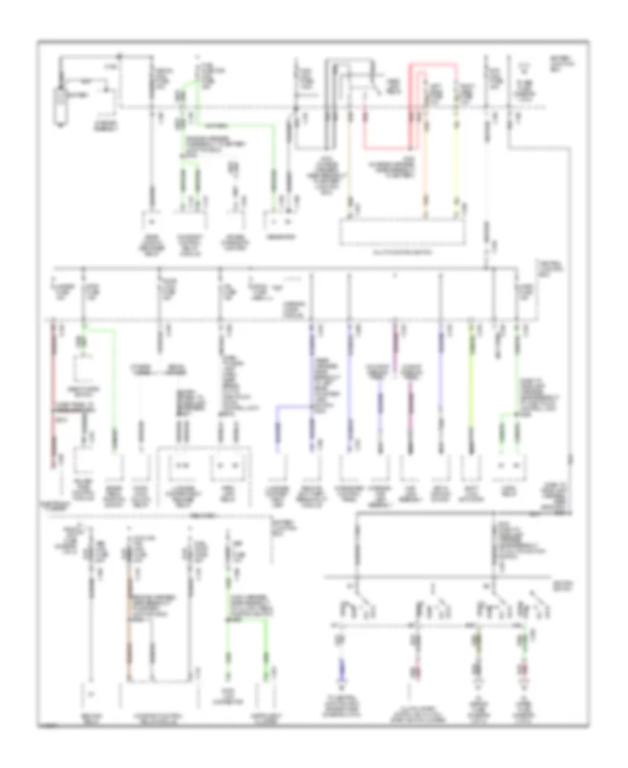 Power Distribution Wiring Diagram 1 of 2 for Ford Escort 2001