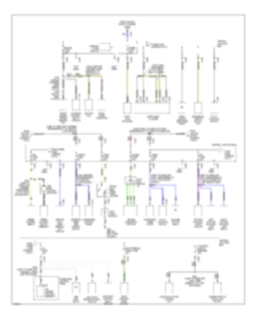 Power Distribution Wiring Diagram (2 of 2) for Ford Escort 2001