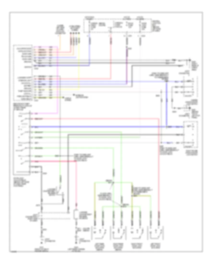 Keyless Entry Wiring Diagram with All Door RKE for Ford Escort 2001